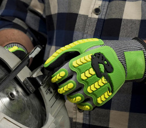 Guantes TPR Anti Impacto, Resistentes al Aceite y a los Cortes, Guantes HPPE con Palma Recubierta, Guantes de Trabajo para Mecánicos y Construcción - Product Image 3