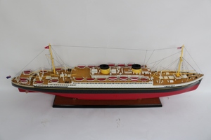 เรือจำลองไม้ RMS บริตานิค ทาสีสไตล์ยุโรป ของตกแต่งบ้านสไตล์เรือเดินสมุทร ของขวัญวันหยุดเวียดนาม GIA CO.LTD NHIEN - Product Image 1
