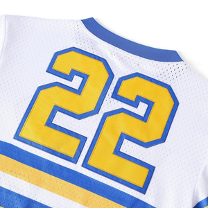 เสื้อเบสบอล SGRHO สีขาว น้ำเงิน ทอง ลายทางตัวอักษรกรีก ปี 1922 แขนสั้น คอวี สำหรับชมรม วิทยาลัย ทีมกีฬา - Product Image 6
