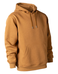 Sweat à capuche personnalisé de qualité supérieure, 100% coton molletonné, coupe classique, poche kangourou, cordons de serrage à embouts métalliques, marron, décontracté - Product Image 2