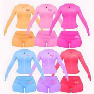 Conjunto de 3 Piezas de Camiseta y Pantalones Cortos de Algodón con Logo Personalizado para Mujer, Ropa de Estar por Casa para Primavera/Verano, Fabricantes de Ropa de Estar por Casa - Product Image 5