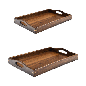 Wholesale <b>Small</b> Breakfast <b>Tray</b> Set Unique Food Wood Serving Platter Bandejas De Madera Dessert Food Wood Serving <b>Tray</b> - Product Image 3