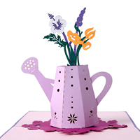 Cartes-cadeaux uniques, personnalisées et design, avec fleurs de luxe, pour joyeux anniversaire du Vietnam, papier HMG Popup