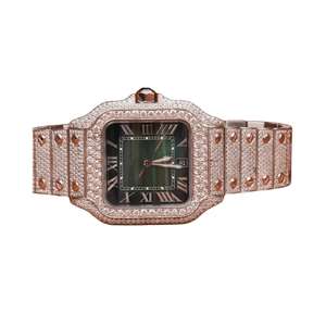Reloj de Lujo con Bisel de Corona de Diseñador, con Diamantes Moissanite VVS en Plata de Ley 925, Estilo Hip Hop, Reloj de Pulsera para Hombre - Product Image 4