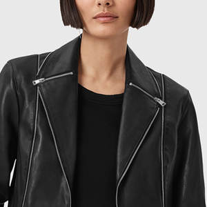 Chaquetas de Cuero Cortas para Mujer, Hechas con Material 100% Cuero Genuino, Chaquetas de Cuero Cortas de Moda para Mujer Más Vendidas - Product Image 6