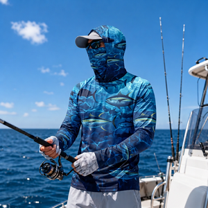 Sudadera con Capucha de Pesca para Hombre, Camuflaje, Manga Larga, Protección Solar UPF 50 Anti-UV, para Actividades al Aire Libre - Product Image 3