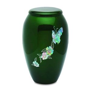 Narrow Base Aluminum Urn for Human Ashes - Metal Cremation Urn Slim Bottom - Polished <b>Memorial</b> <b>Vase</b> for Funeral - Product Image 5