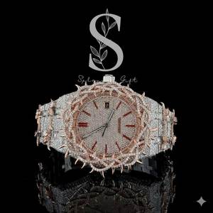 Reloj de Lujo con Diamantes Moissanite y Movimiento de Cuarzo Preciso para Uso Diario y de Oficina, Reloj de Diamantes para Exportación - Product Image 1