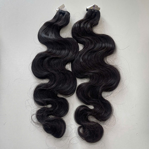 Virgin Vietnamese Hair Super Quality Fast Body Wave Natural Color <b>Silky</b> Machine Double Weft Weaving - Product Image 2