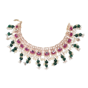 Ensemble de collier fin Designer 10575554DGR avec perles de cristal et de pierres précieuses - Product Image 2