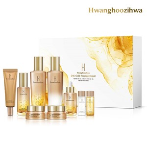 Coffret de soins coréens Hwanghoozihwa 24K Gold Prestige Repair, ensemble de 7 pièces, soin de la peau à l'or 24 carats - Product Image 1