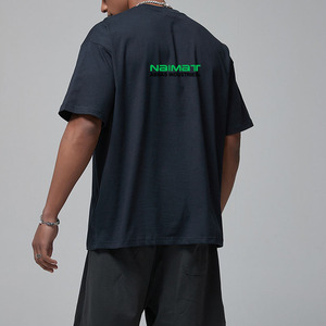 Camiseta Extra Grande para Hombre, Color Verde Oliva, Estilo Urbano, Diseño con Letras Estampadas, Cuello Redondo, Jersey de Algodón - Product Image 5