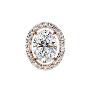 Classic Oval Cut E VS 1 ct Each and Round Lab Grown Diamond 14K Gold IGI Certified <b>Earring</b> <b>Tops</b> for Gift Party & Anniversary - Product Image 6