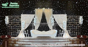 Paneles y Marcos Metálicos para Fondo de Escenario de Boda de Inspiración Moderna, Portátiles, Personalizables en Tamaño y Color, Set de Arco para Boda - Product Image 3