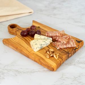 Bandeja de Servir y Tabla de Cortar de Madera Resistente |   Tabla de Cocina de Madera Maciza con Ranura para Jugos |   Ideal para cortar carne y preparar frutas - Product Image 1