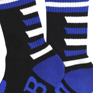 Calcetines Zeta Phi Beta Negros y Azul Rey con Letras Griegas, Calcetines de la Hermandad 1920, Ropa de la Hermandad, Calcetines Cómodos de Punto para Uso Diario - Product Image 5