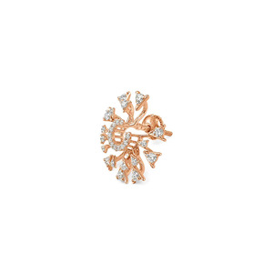 Boucles d'oreilles clous diamantées motif floral soleil éclatant - Product Image 4