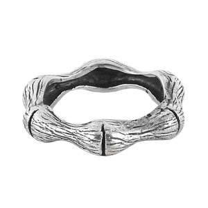 Minimalist Textured 925 Sterling <b>Silver</b> Trendy Curve-Shaped <b>Ring</b> <b>For</b> <b>Men</b> And Women Classic & Elegant Bone Design <b>Silver</b> <b>Ring</b> - Product Image 1