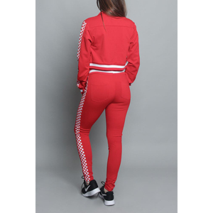 Ensemble de survêtement décontracté d'hiver pour femme, coupe-vent et respirant, avec sweat à capuche zippé et pantalon de jogging, vêtements de sport, fournisseur en gros - Product Image 5