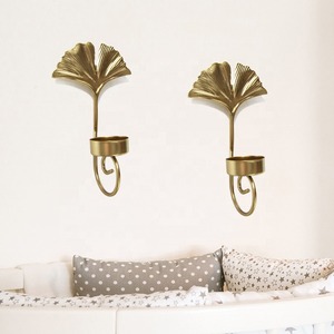 Support mural de luxe en métal doré pour bougies, décoration moderne pour la maison, Ramadan, Aïd, mariage - Product Image 3