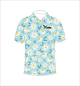 Camiseta Polo de Manga Corta con Estampado Floral para Hombre, Marca Ferocious Clothing, Algodón Oxford, Transpirable, Estilo Casual - Product Image 4