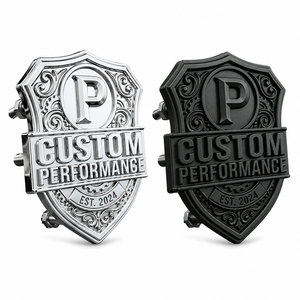 Custom 3D Metal Grille and Hood Emblem Badge — Zinc Alloy Die Cast, Chrome or Matte Black Finish, Self-Adhesive, OEM Wholesale - Product Image 1