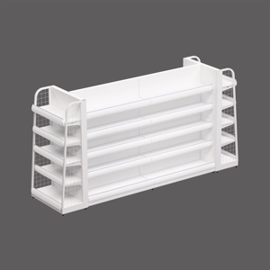 Étagère de présentation double face robuste en fer poli pour supermarché, équipement de stockage pour magasin de proximité - Product Image 3