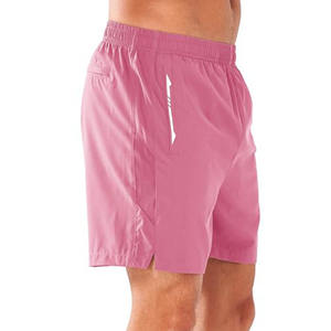 Shorts de jogging d'été pour hommes, couleur unie, respirants, avec cordon de serrage, shorts de sport personnalisés avec broderie pour la course à pied - Product Image 2