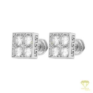Pendientes de Diamantes Moissanite Chapados en Oro, Plata de Ley 925, Geométricos, Baguette, Joyería de Lujo para Mujer - Product Image 4