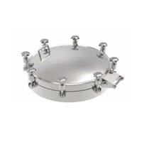 Couvercle de manhole en acier inoxydable SS 304/316, couvercle de trappe de réservoir pour applications industrielles, chimiques et alimentaires