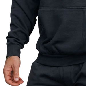 <b>Mens</b> Solid Charcoal <b>Grey</b> Winter Pullover Hoodie Casual Fleece <b>Sweatshirt</b> Long Sleeve Athletic Gymwear Eco-Friendly Breathable - Product Image 5