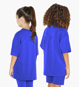 Conjunto de ropa infantil de verano de 2 piezas, informal, talla grande, camiseta y pantalones cortos, para niños y niñas, venta al por mayor, boutique infantil. - Product Image 3
