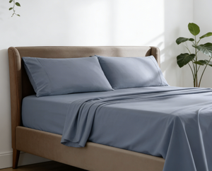 Breathable Cooling Bedding Set with Anti-Static Mulberry Silk Pillowcase and <b>Flat</b> <b>Fitted</b> <b>Sheet</b> - Product Image 2