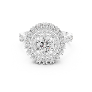 Anillo de Diamantes Imperial Bloom Celestial Crown Royale Aura Empress Halo de Oro Amarillo de 18K para Mujer, Aniversario, Compromiso - Product Image 2