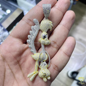 Premium Bird Character Pendant With Luxury Streetwear Jewelry and Diamond Look Stones - Product Image 4