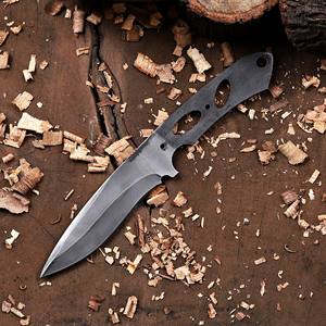 Kit de couteau tactique à lame vierge en acier 1095, forgé, à lame pleine, pour personnalisation, couteau de chasse à lame fixe, OEM/ODM - Product Image 1