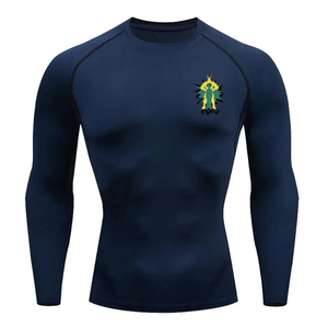 All Might Graphic <b>Compression</b> <b>Shirts</b> <b>Men</b> Gym Workout Running Tshirt Summer Athletic Quick Dry Stay Safe Under the Sun UV Rays - Product Image 2