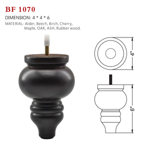 ขาเฟอร์นิเจอร์ไม้แกะสลักแบบคลาสสิก ขาโซฟาไม้เนื้อแข็ง ขาโต๊ะสไตล์วินเทจ ผลิตตามสั่ง OEM ผู้ผลิตเวียดนาม - Product Image 6