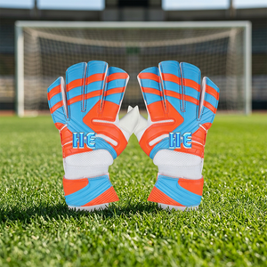 Gants de gardien de but de football de couleur unie, design personnalisé, paume plate de 4 mm et sangle en latex - Product Image 3