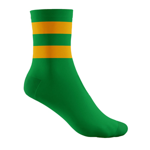 Calcetines Verdes hasta el Tobillo con Rayas Amarillas, Transpirables, Tejidos, Estilo Deportivo Informal para el Verano, Cómodos - Product Image 3