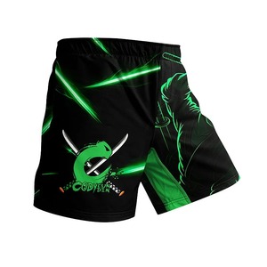 Pantalones cortos de MMA para hombre, con estampado, cintura elástica, para entrenamiento en gimnasio, kickboxing, ligeros, de secado rápido, coloridos, para artes marciales mixtas. - Product Image 3