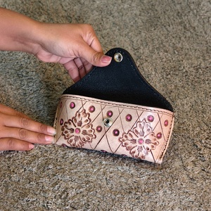 Genuine Leather Women's <b>Wallets</b> Vintage Style <b>Waterproof</b> Anti-Theft Personalized Gifts Clutch Cover Hand craved Bulk order - Product Image 5
