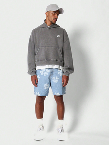 Sudadera con Capucha para Hombre, Corte Holgado y Relajado, Lavado Ácido, Hombros Caídos, Opciones de Colocación de Logotipo Personalizado, Corte Regular, Casual, Ecológico - Product Image 2