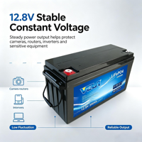 VELA VB120200 12.8V 200Ah Baterai Penyimpanan Energi Surya LiFePO4 Siklus Dalam Bersertifikasi CE 5000 Siklus