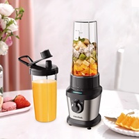 Mélangeur électrique portable 400W nouvelles commandes de bouton de conception pour shakes Smoothies récipient en plastique pour usage domestique d'hôtel