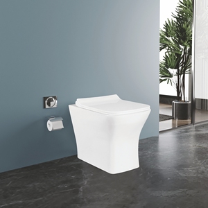 WC moderne et économique en céramique Sahara, cuvette blanche, à double chasse (S-Trap / P-Trap), deux pièces - Product Image 1