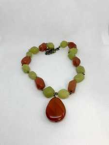 Collar de Cuentas de Resina Color Coral Rojo Turquesa, Estilo Bohemio, Joyería de Moda Unisex, Redonda, Certificada por IGI - Product Image 2