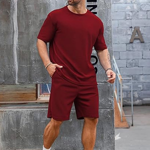 Conjunto de 2 Piezas de Algodón para Hombre, Fabricante de Camisetas y Pantalones Cortos Cargo, Casual, Verano, OEM, ODM, Suministro al por Mayor - Product Image 2