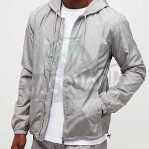 Chaqueta cortavientos elegante para hombre, ligera, con cremallera, informal, para deportes al aire libre, con capucha - Product Image 6