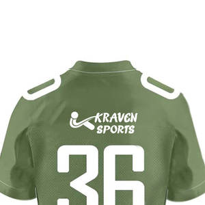 Material totalmente transpirable y de secado rápido, jersey de fútbol americano con cuello en V y estampado por sublimación. - Product Image 5